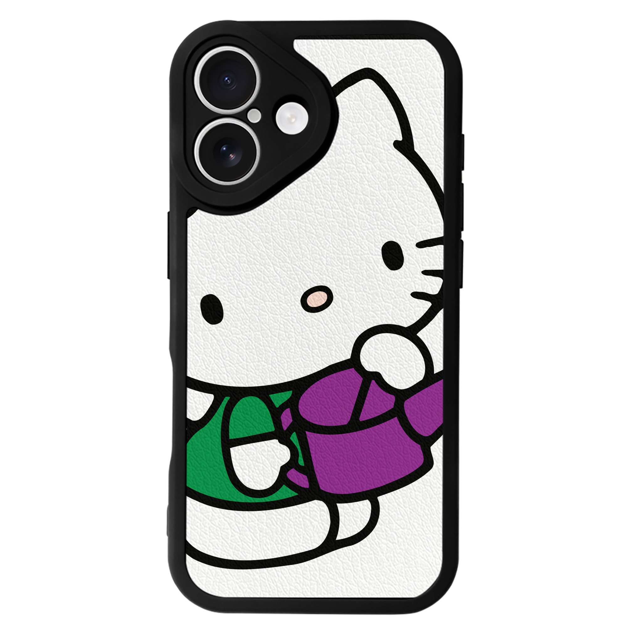 （画像用） Hello Kitty ハローキティ 【iPhone 16シリーズ対応】シリコンスマホケース（レザー調） 材質：シリコン